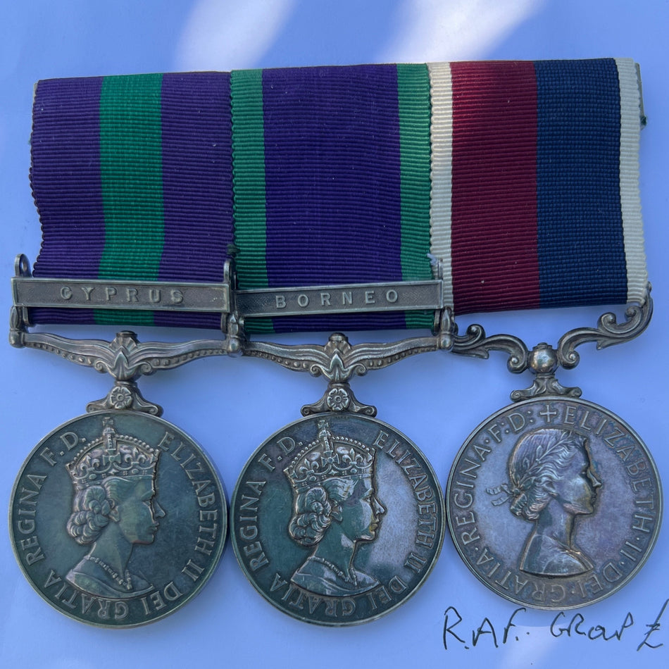 Group of 3 to 4048047 Corporal- Sergeant Jack Tulk, R.A.F., enlisted in 1946