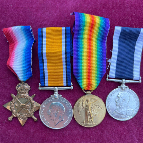 Group of 4 to 221633 Leading Seaman Stephen William Docwra, HMS Iron Duke, Royal Navy, served from 1902-1926, full service history