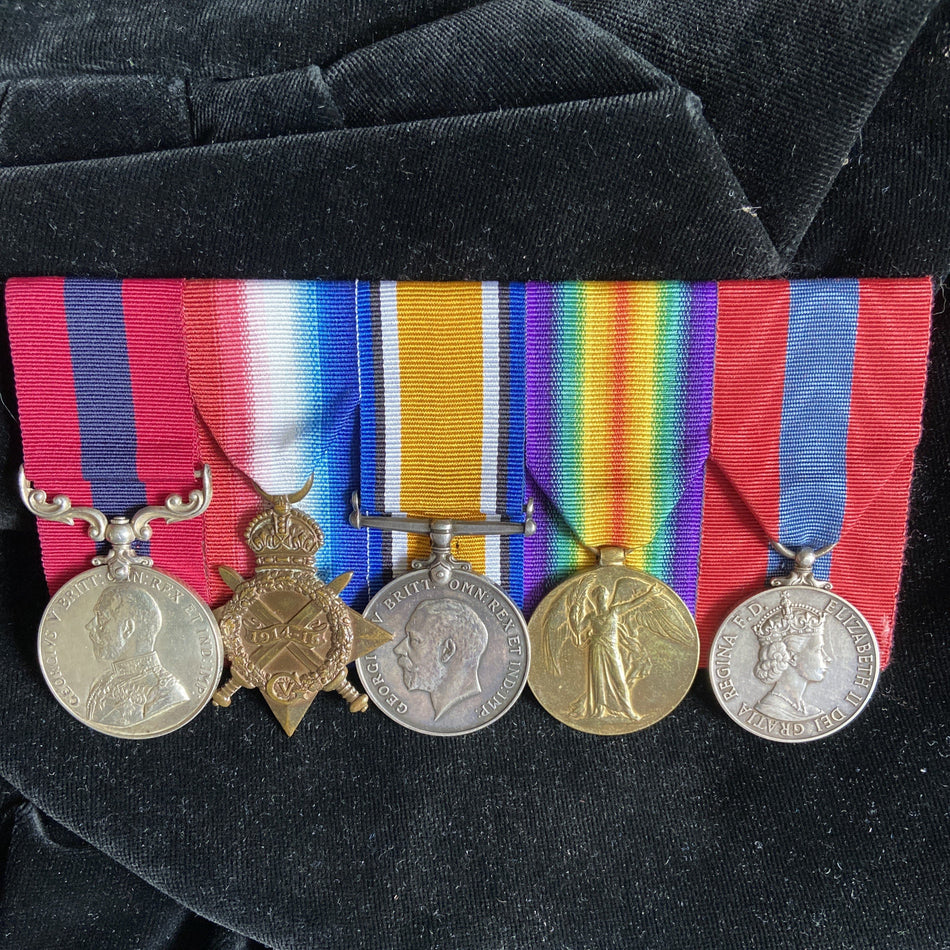 DCM group to Sergeant Charles Alfred Watch, Gloucester Regiment, Lancashire Fusiliers. LG: 6/2/1918 (France) an enemy machine-gun post was seriously affecting the line, he collected three men and rushed it, capturing 2 officers and 25 men. See description