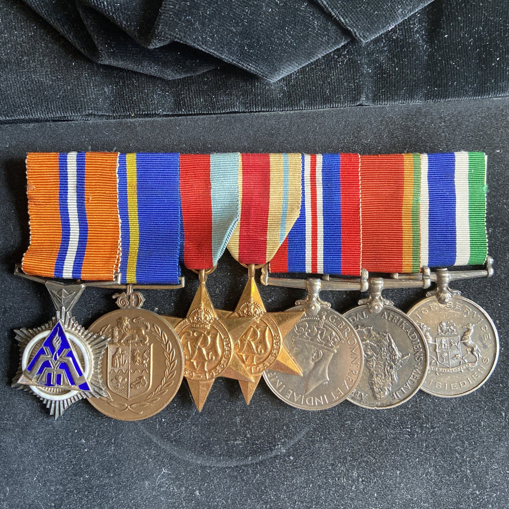 South Africa WW2 group of 7, served with the police after the war, various long service medals