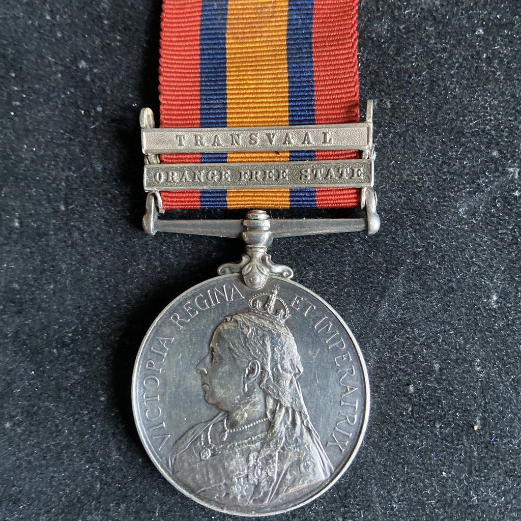 Queen's South Africa Medal, 2 bars: Transvaal & Orange Free State, to Mr. A. Andrews, Imperial Railways