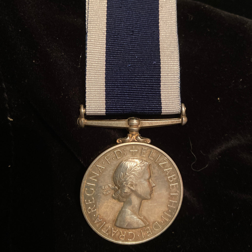 Naval Long Service and Good Conduct Medal to M.X.9008092 D. R. Wood, P.O.O.E.L., HMS Ganges
