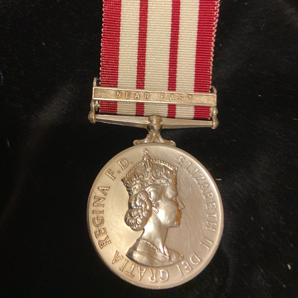 Naval General Service Medal, Near East bar, to D/SL.958330 Steward D. B. Foster, Royal Navy