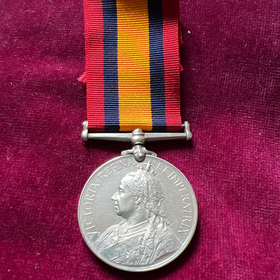Queen's South Africa Medal, no bar, to MR. W. Marrs, Imperial Railway