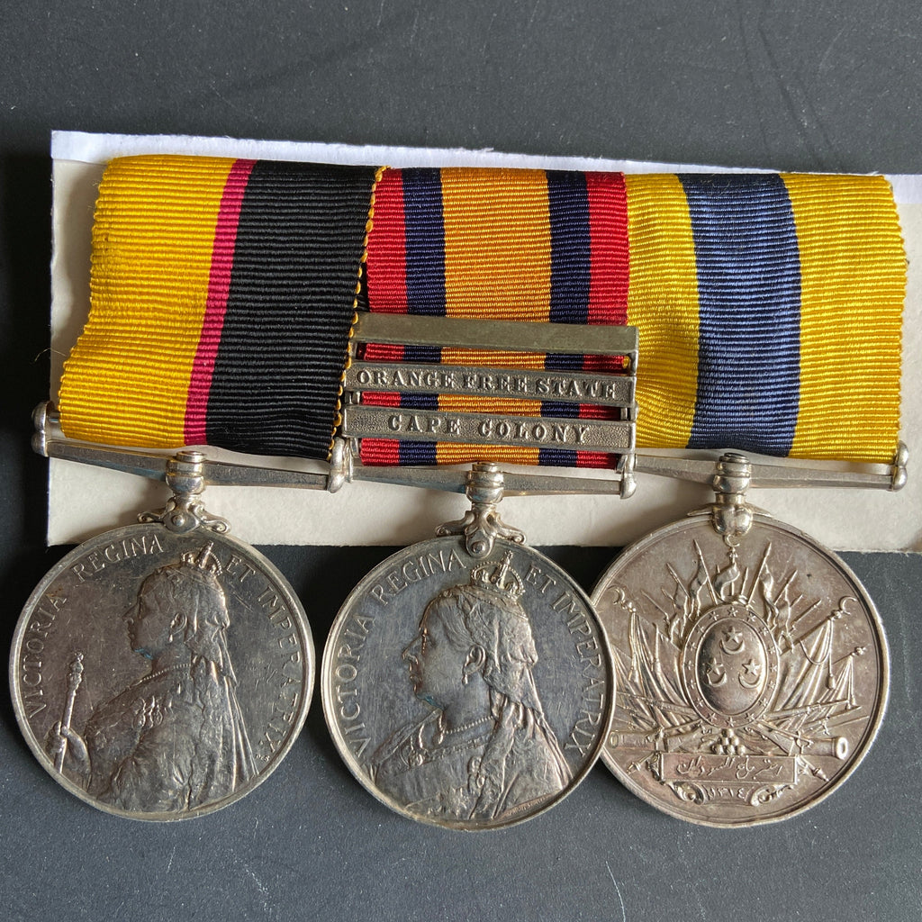 Group of 3 to S. McMillan, 1st Battalion, Queen's Own Cameron Highlanders, no.4007 on Sudan Medal, later served in South Africa