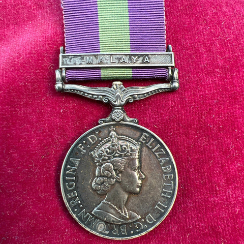 General Service Medal, Malaya bar, to 22530280 Fusilier H. Ross, Royal Scots Fusiliers