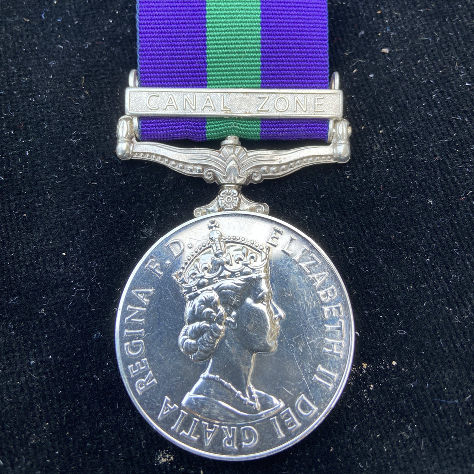 General Service Medal (Canal Zone clasp) to 2580616 A.C.1 R. A. Mayes, R.A.F.(R)