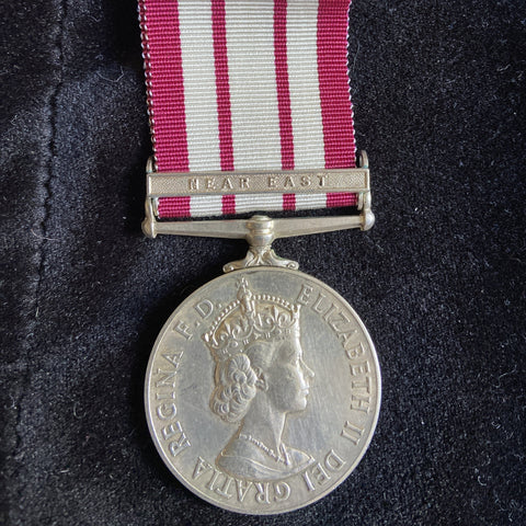 Naval General Service Medal, Near East clasp, to D. Barrie, a civilian