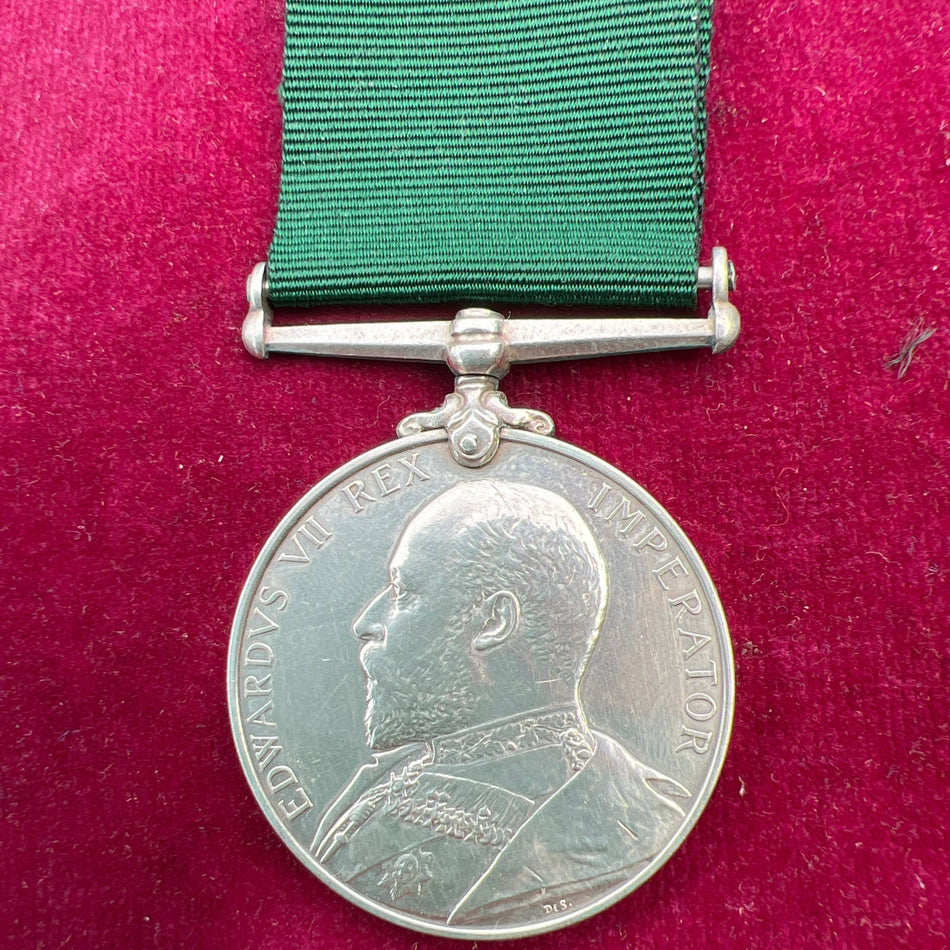 Volunteer Long Service Medal to Sergeant F. Davidson, 1 Kent Royal Garrison Artillery Volunteer