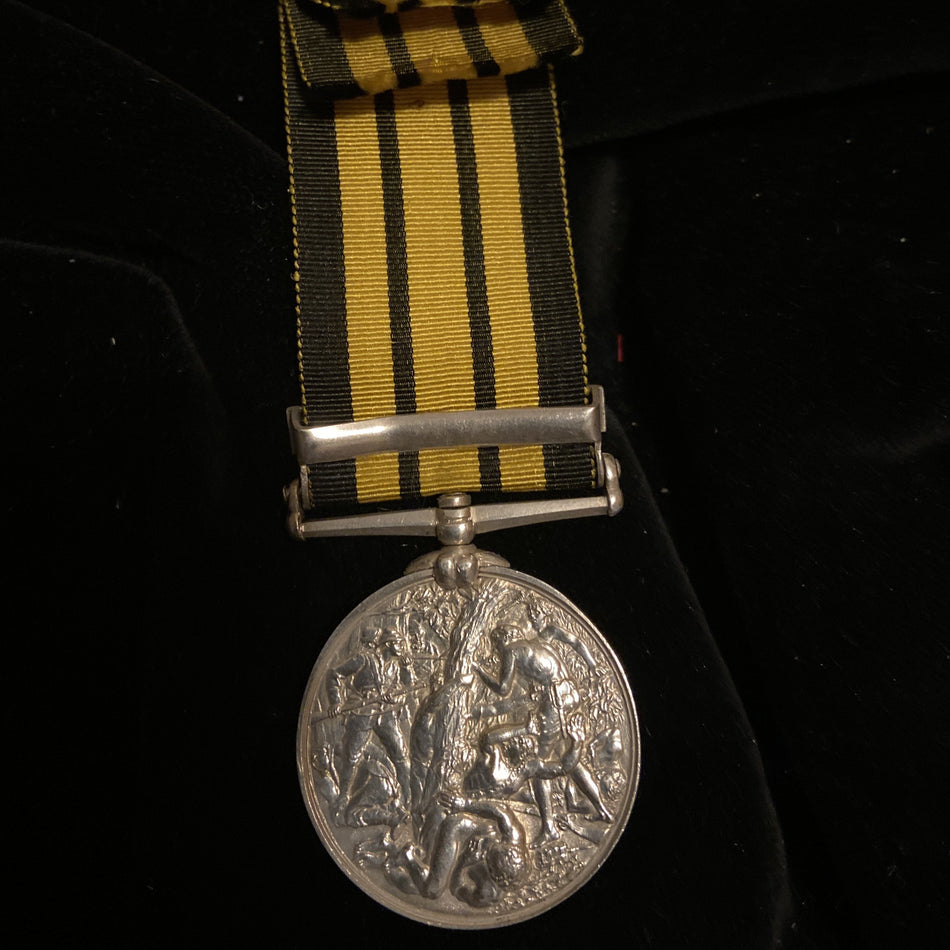 East and West Africa Medal, Benin 1897 bar, to W. E. Horne, Royal Navy, HMS Theseus