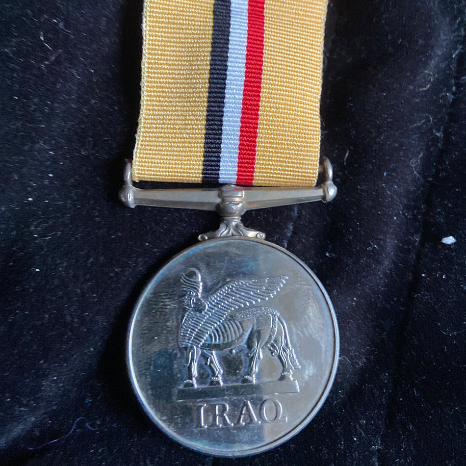 Iraq Medal to 30012441 KGN.  E. J. Ellis, Lancs.