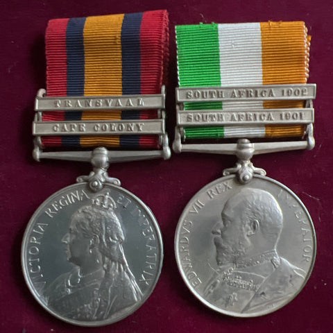 South Africa pair to Bandsman P. G. May, Duke of Edinburgh's Own Volunteer Rifles, with service papers