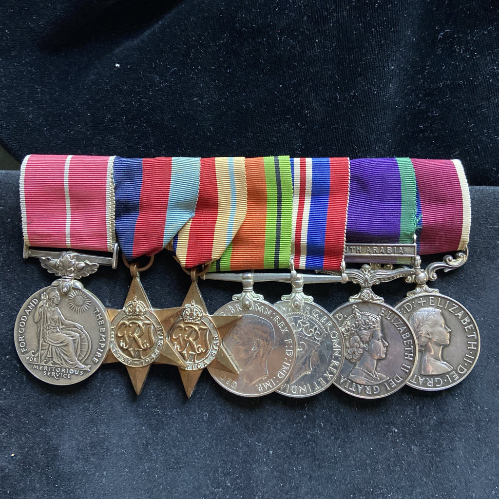 Group of 7 to V.0576068 Flt. Sgt. Donald Ian Douglas, RAF. London Gazette 1 January 1966 for the British Empire Medal