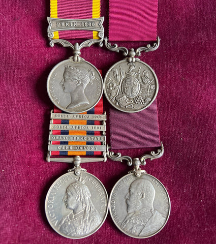 Father & son's medals: T. S. Major William A. Murphy (father) includes history of his service in China, & 3126 SS Major Reginal Leslie Murphy (son), served in South Africa from 1901, both 1 Dragoon Guards, includes history, scarce