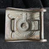 Nazi Germany, SS belt buckle with Latvian button in centre, from the maker Rodo, an interesting item, scarce