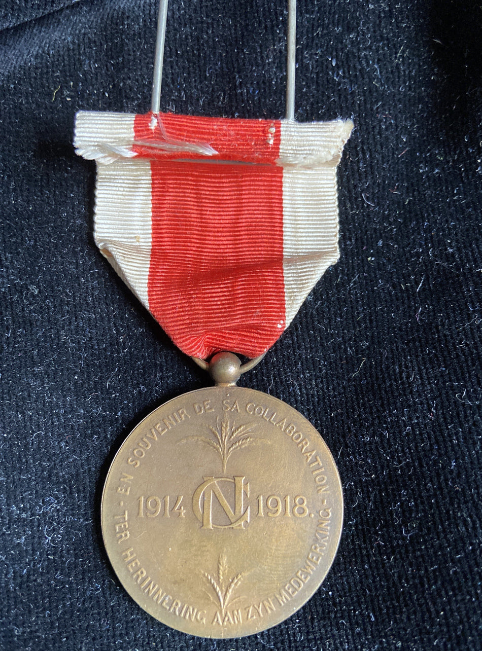 Belgium, WW1 Commemorative Medal of the National Committee for Aid and Food, bronze