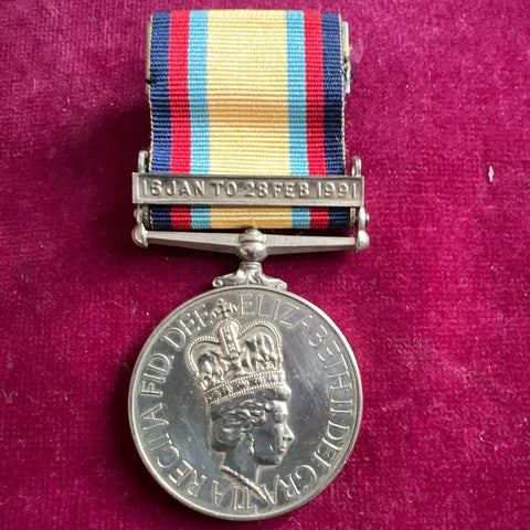 Gulf Medal, 16 JAN TO 28 FEB 1991 bar, to S.G.C.D-M. Olteanu, SP.MIL.CHR.100