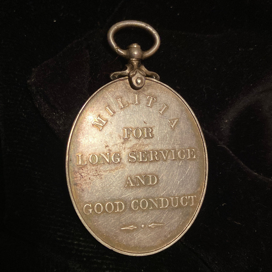 Militia Long Service Medal, Edward VII version, to 1756 Corporal C. Turnbull, Fife Royal Garrison Artillery