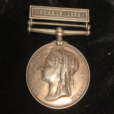 Egypt Medal, Suakin 1885 bar, to 9005 Pte. Frederick Wilson, 3 Grenadier Guards