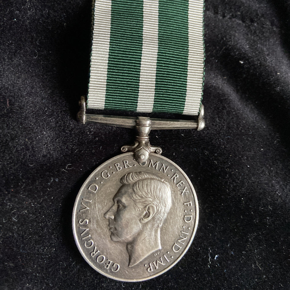 Royal Naval Volunteer Reserve Long Service and Good Conduct Medal, George VI issue, to 7582 C. F. W. Hansell