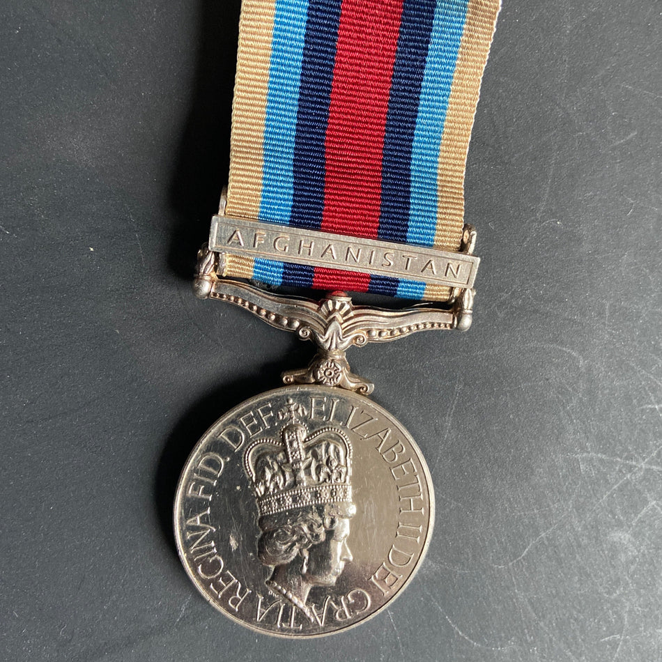 Operational Service Medal for Afghanistan, Afghanistan clasp, to 25114356 Private G. J. Greenwood, A.G.C. (SPS)
