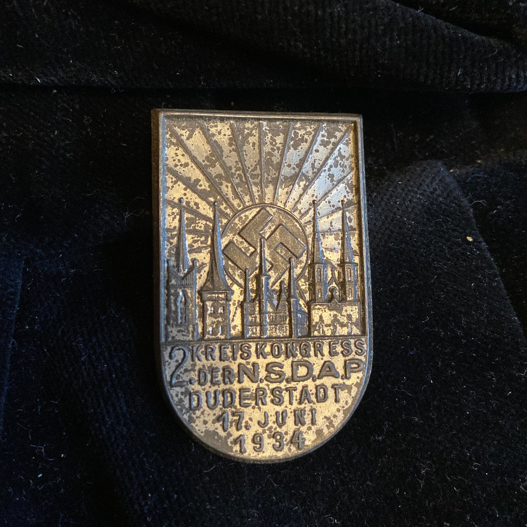 Nazi Germany, Party Day badge, N.S.D.A.P., Duderstadt, 17th June 1934