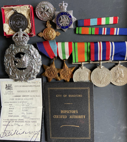An interesting group of medals to John Spencer Wilcock, appointed Chief Inspector of the City of Bradford Police Force, 25th July 1973
