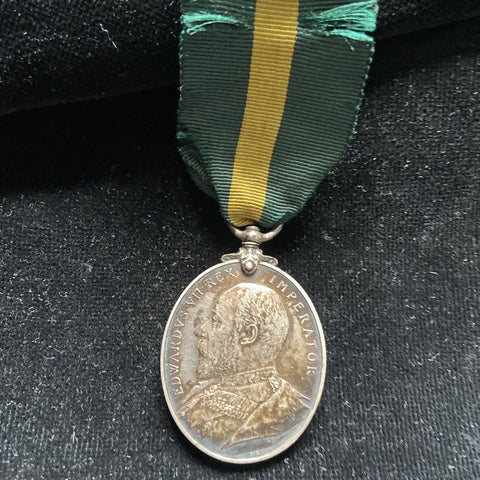 Territorial Efficiency Medal (Edward VII) to 348 Sgt. R. F. Rowley 9/London Regiment