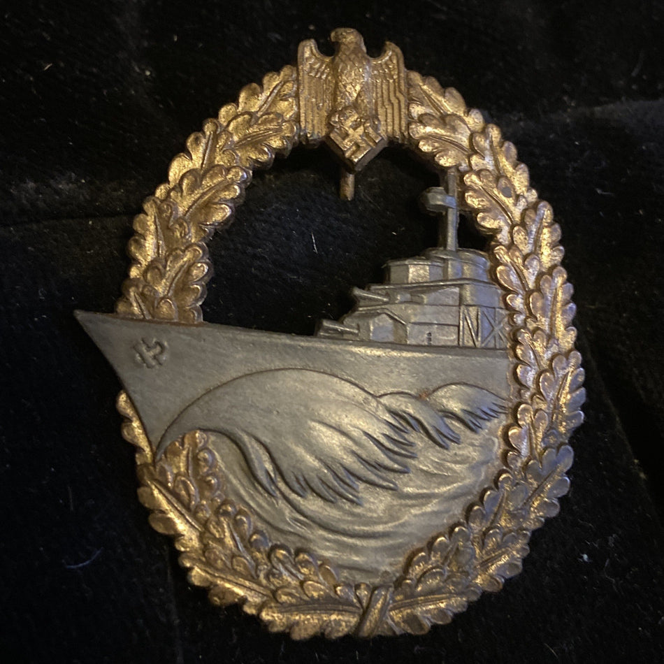 Nazi Germany, Destroyer War Badge, marked J.F.S.