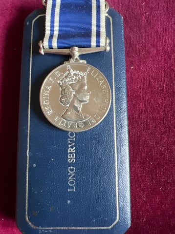 Police Long Service and Good Conduct Medal to Sergeant Earnest Weaver, served in the Derbyshire area