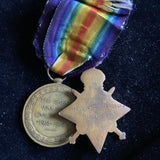 1914-15 Star & Victory Medal pair to 23229 Pte. Sidney A. Harrington, 15/ Hussars (France 23/4/1915)
