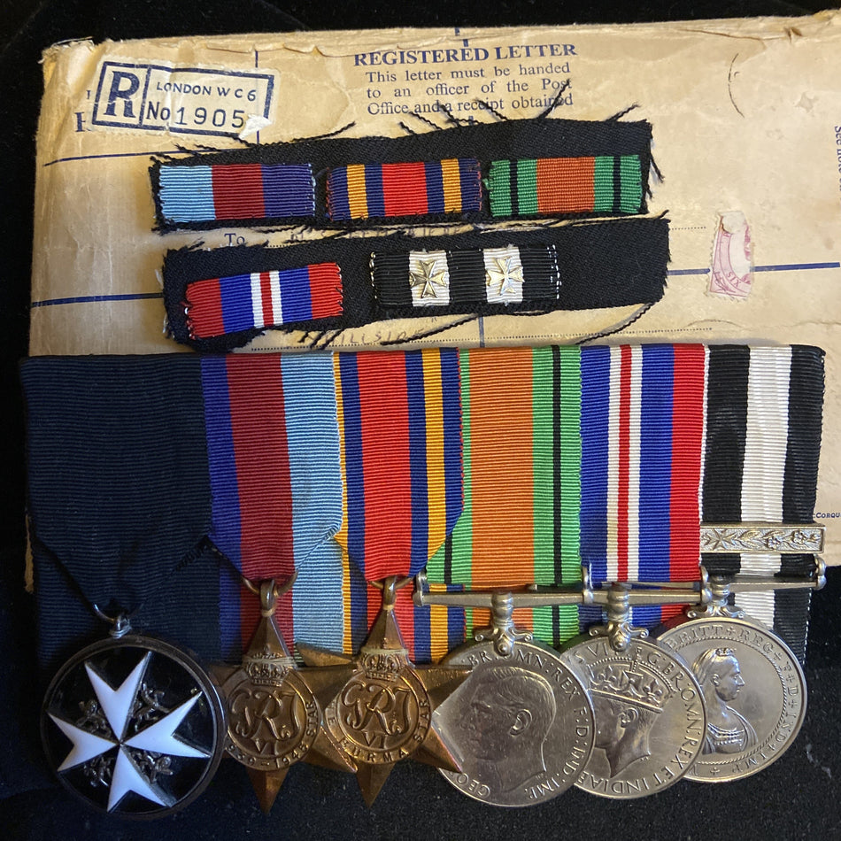 WW2 group to William S. Lemprier, service in Burma, Saint John Serving Brother (1948-84), from Lewisham, London, includes some history