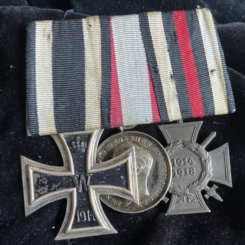 Germany, group of 3: Iron Cross, Medal of Merit, silver, from Hesse State, & 1914-18 Cross of Honour