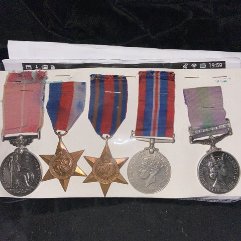 Group of 5 to Staff Seargeant David McPhail. Served Burma WW2, then went to Suez where he served as Troop Staff Sergeant of the main corps headquarters. Rare award for Suez Port, BEM covers the period 7 November 1956 to 30 June 1957