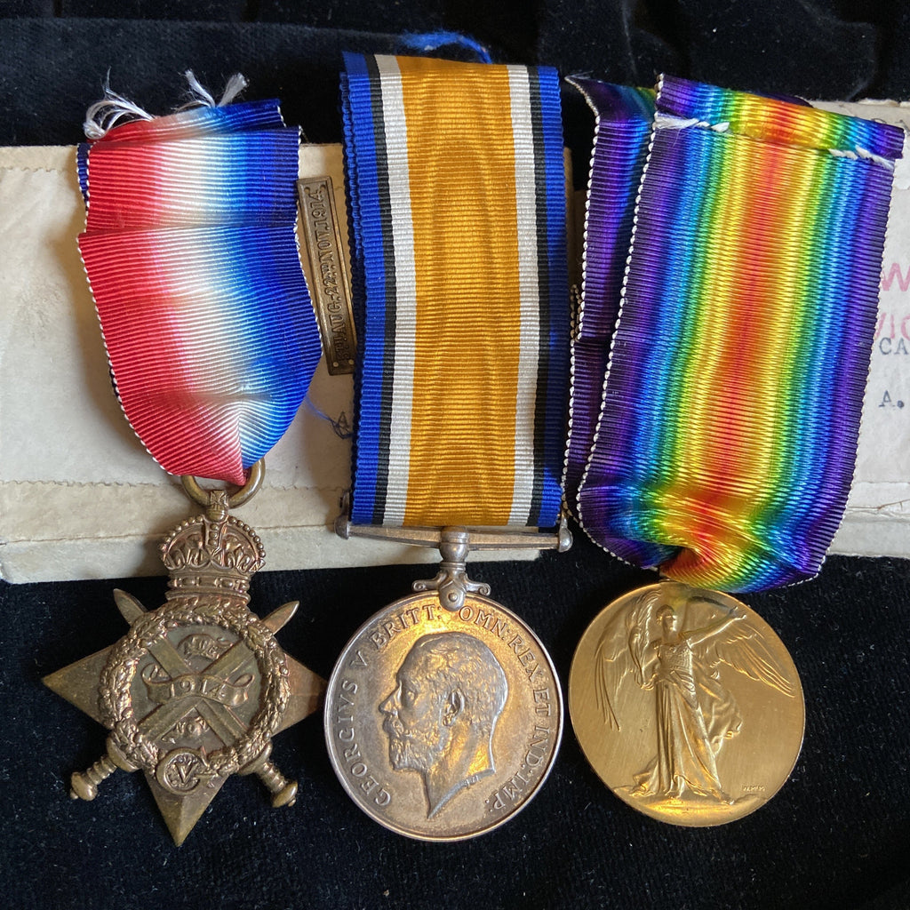 1914 Star trio to MS/3485 Motor Driver Charlie Catling from Chesham, Buckinghamshire. Enlisted 5/09/1914 in London, served in France 22/9/1914 to 1918, includes full service papers