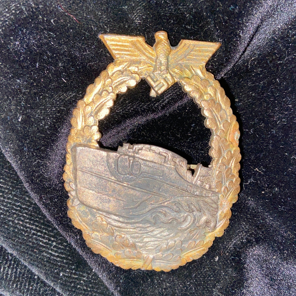 Nazi Germany, E-Boat Badge, first pattern, a scarce French-made example
