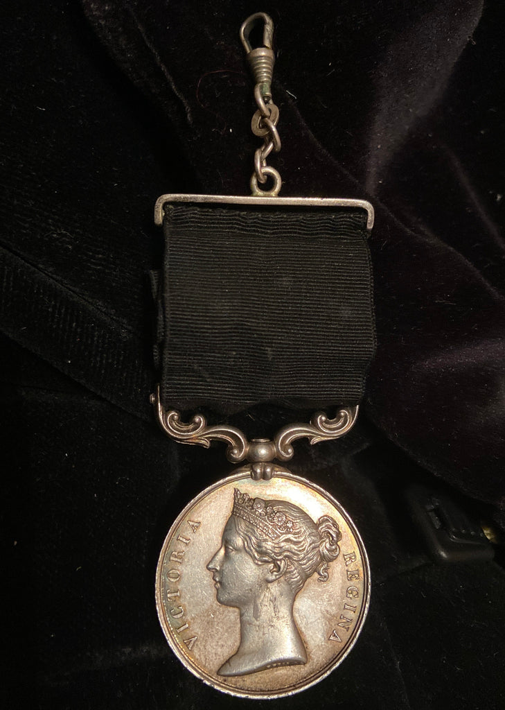 Baltic Medal, 1854-55, un-named as issued, with a chain, worn as a watch chain, a nice example