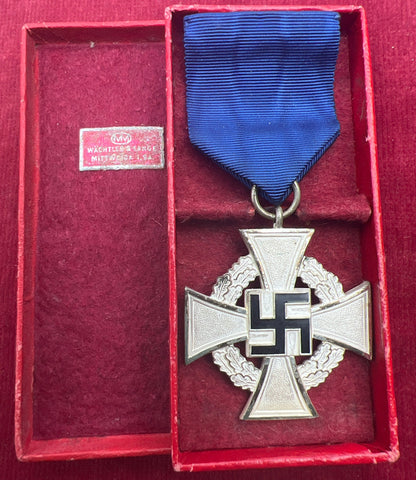 Nazi Germany, 25 Years Faithful Service Cross, in original case