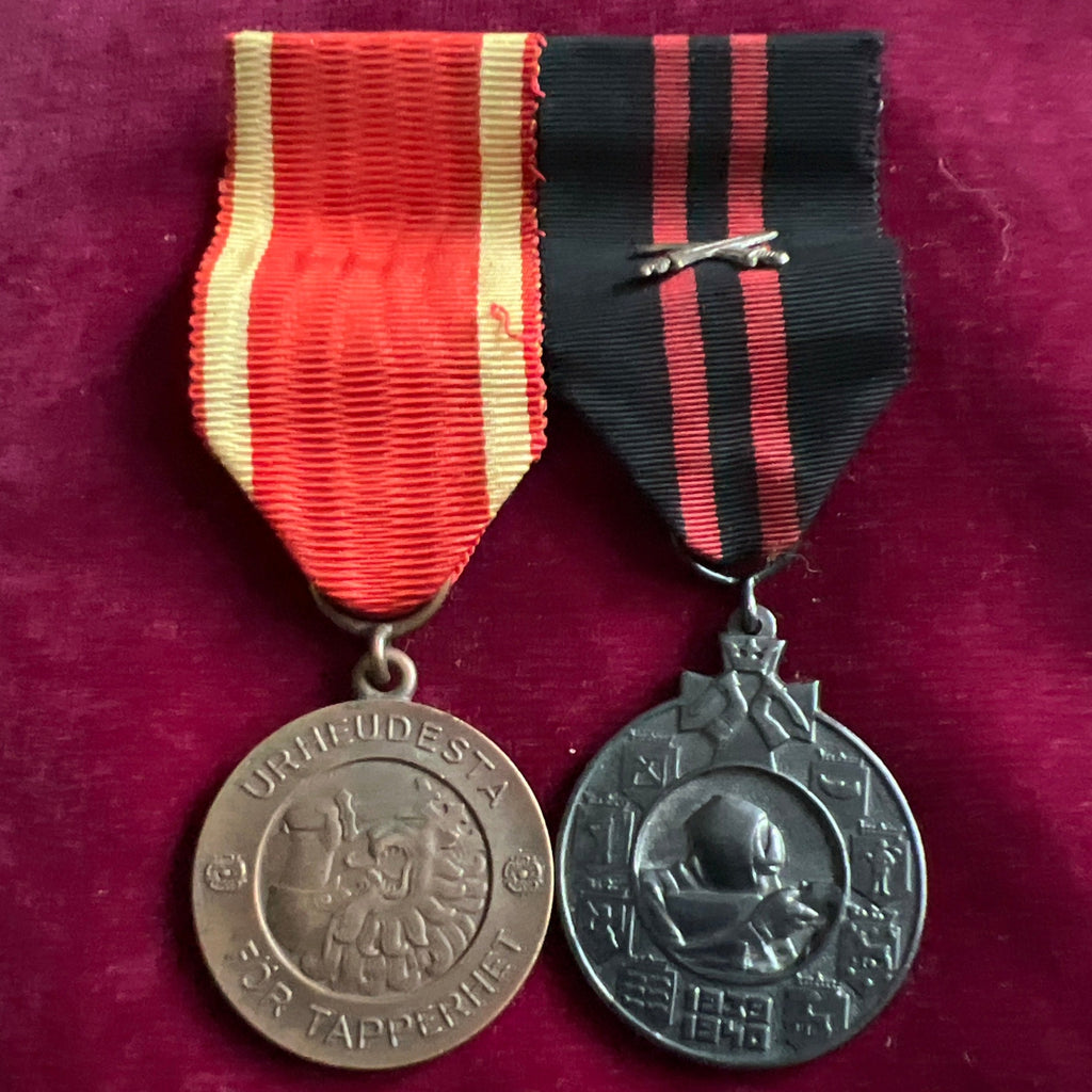 Finland, WW2 pair: Bravery Medal dated 1941 & Winter War Medal 1939-40