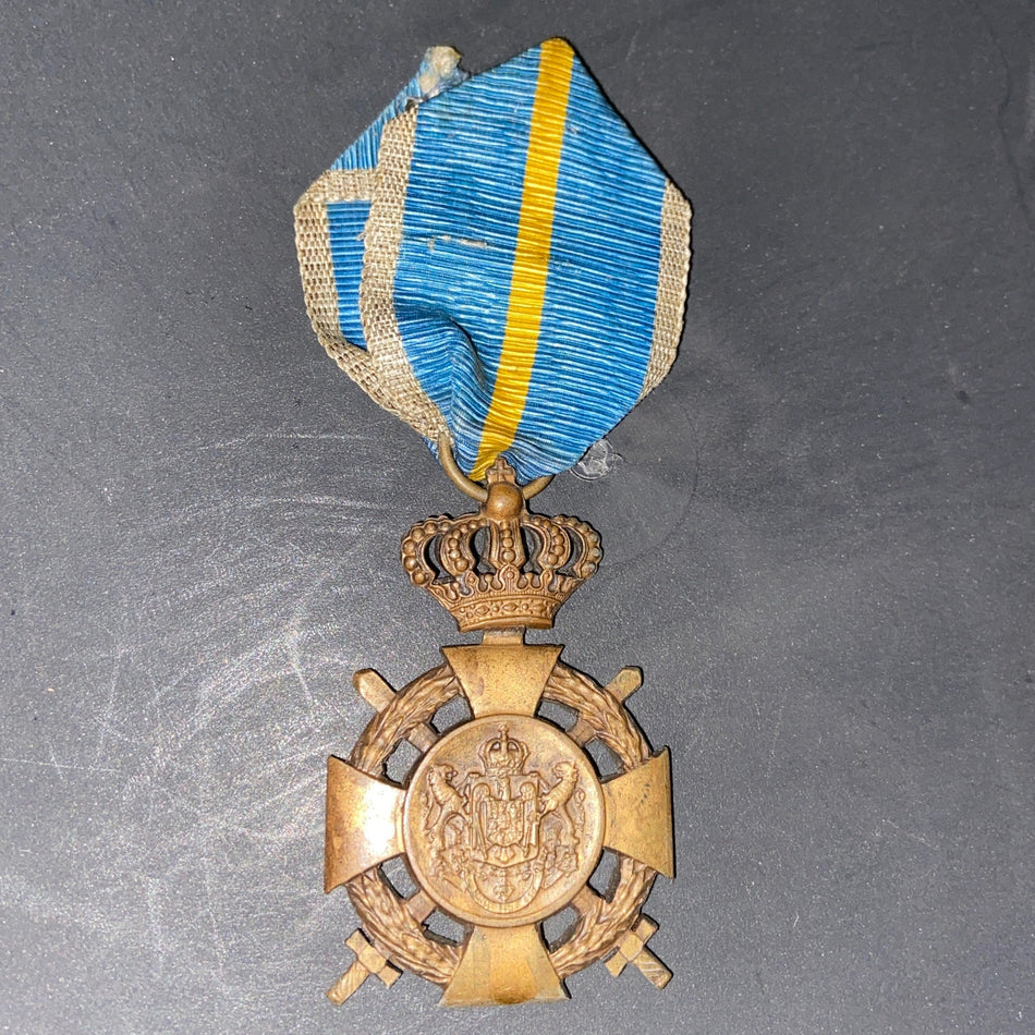Romania, Military Medal with swords, 3rd class, bronze, WW2 issue
