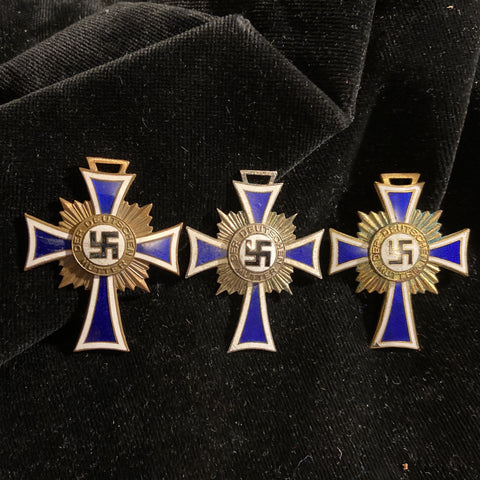 Nazi Germany, set of three Mother's Crosses