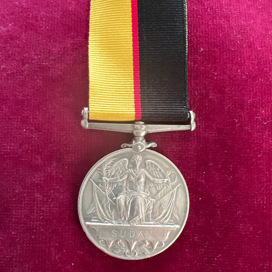 Queen's Sudan Medal, 1896, to 3680 Pte. W. Berry, 2 Rifle Brigade, suspender loose