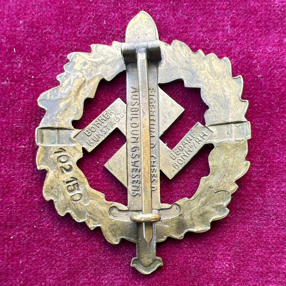 Nazi Germany, SA Sports Badge, bronze type, numbered 102150, a good example