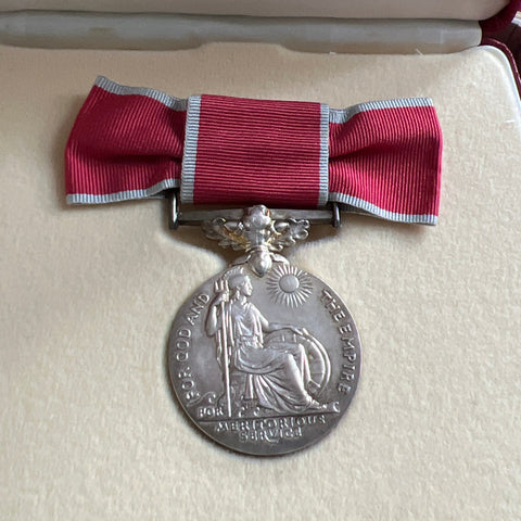 British Empire Medal to Miss Frances Pamela Creighton, Support Manager, Home Office, London Gazette 30th December 1989, with original box
