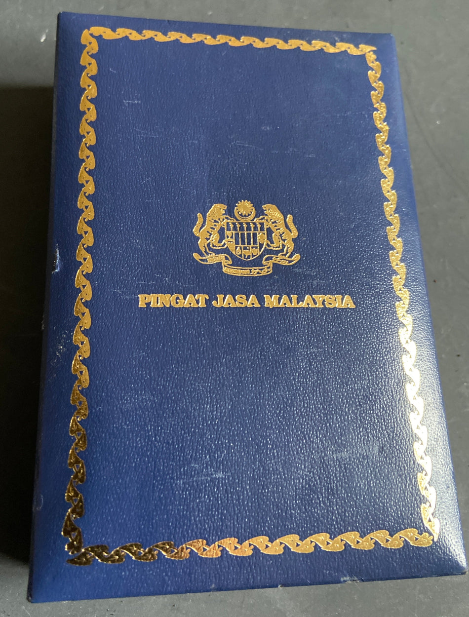 Malaysia, Pingat Jasa Malaysia (Malaysian Service Medal), with miniature, in box of issue