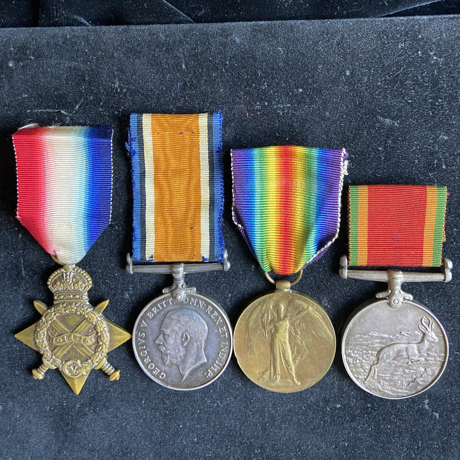 Group of 4 to South African Private A. H. Dixon, 8 South Africa infantry, Pretoria Regiment