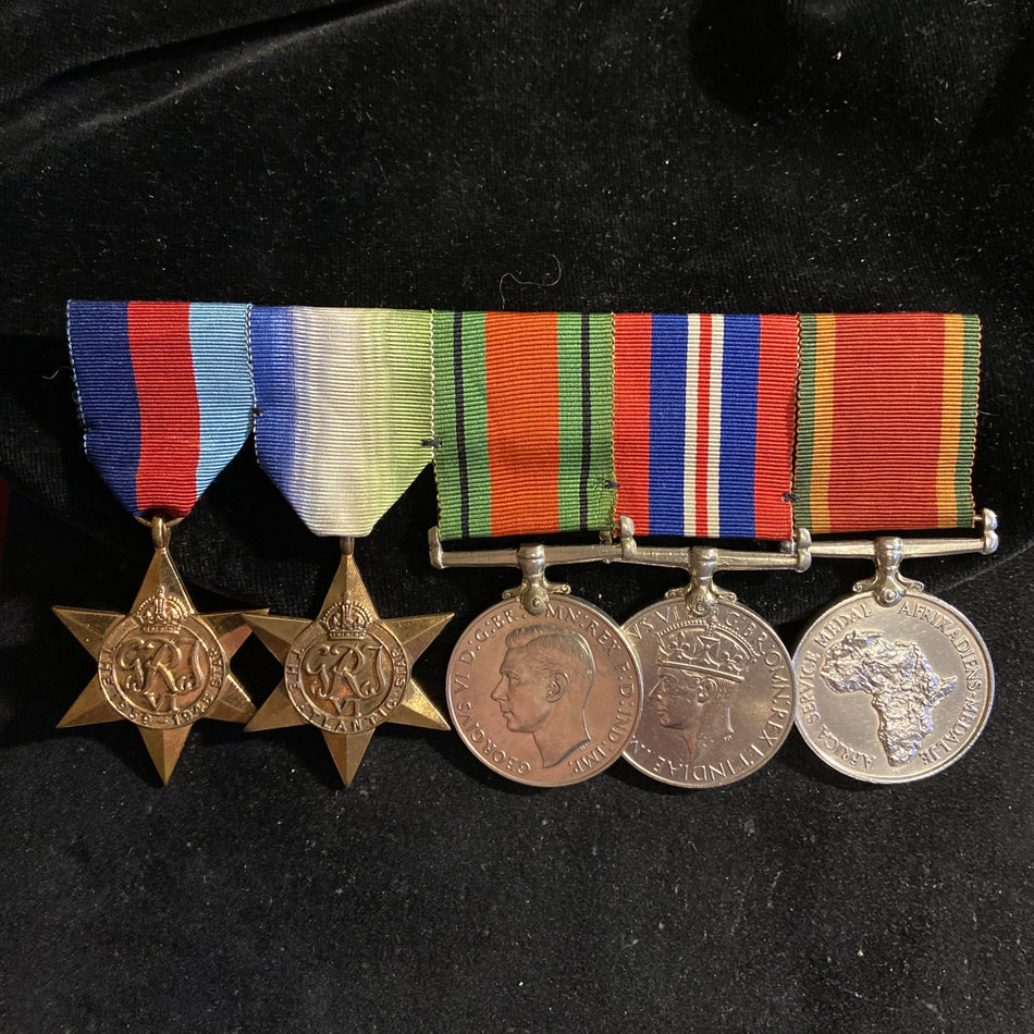 Group of 5 to South African Signaller W. T. Seale, a shipping agent from Port Elizabeth. Seaward Defence Force 1940-41, Royal Navy until 1942 (Pretoria Castle, South Atlantic). Full service papers, see description