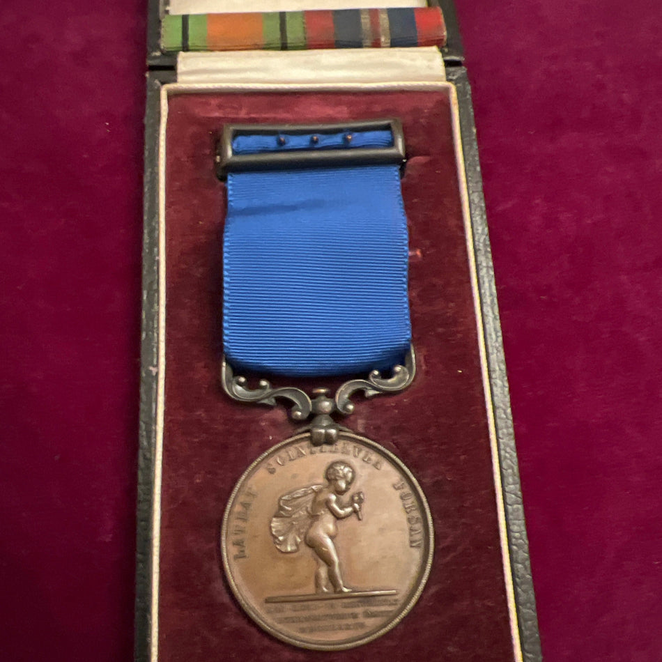 Royal Humane Society Medal to A.B. Alexander Stuart, for rescuing an A.B. from drowning at Margate, 10th July 1936