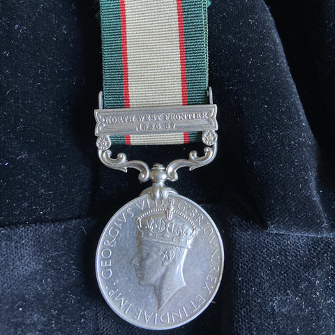 India General Service Medal (1936), North West Frontier 1936–37 clasp, to Sepoy Harnek Singh, 1-11 Sikh Regiment