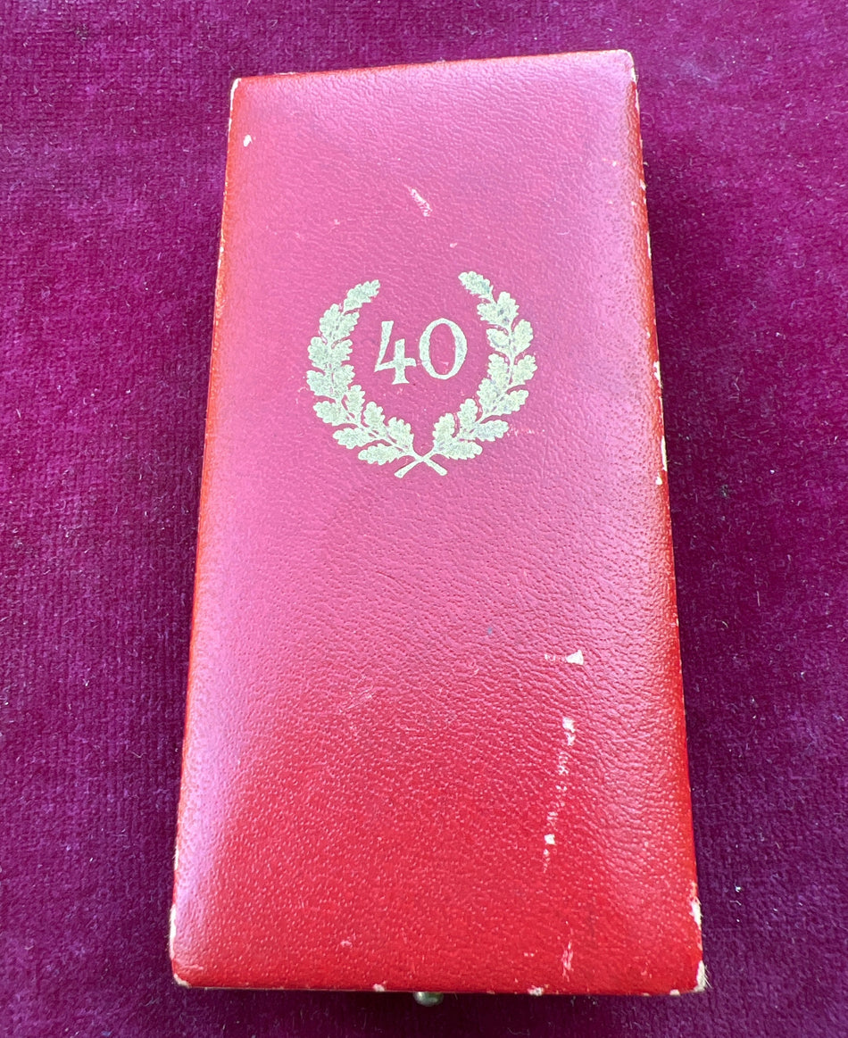 Nazi Germany, 40 Years Faithful Service Cross, in original box of issue